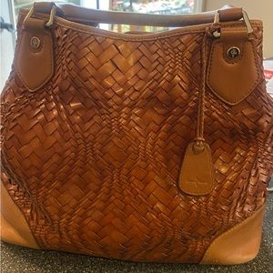Cole Haan leather basket weave Tote